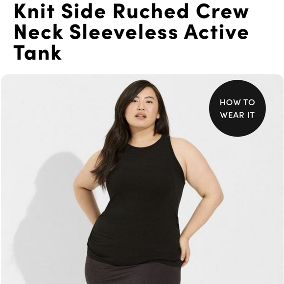 Knit Side Ruched Crew Neck Sleeveless Active Tank tagged Size 4x fits li… - Picture 9 of 13